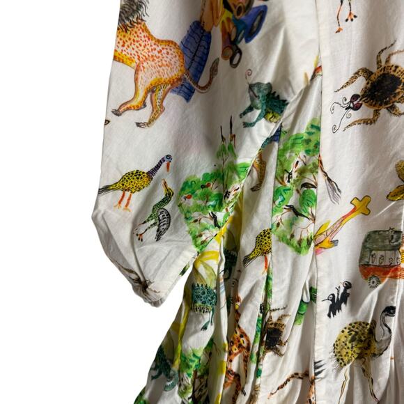 Rhode Ella Jungle Print Boho Long Sleeve A-Line Mini Dress Size XS - Picture 11 of 15